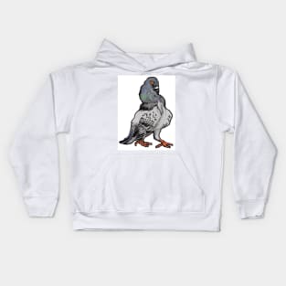 Trash Bird (colored) Kids Hoodie